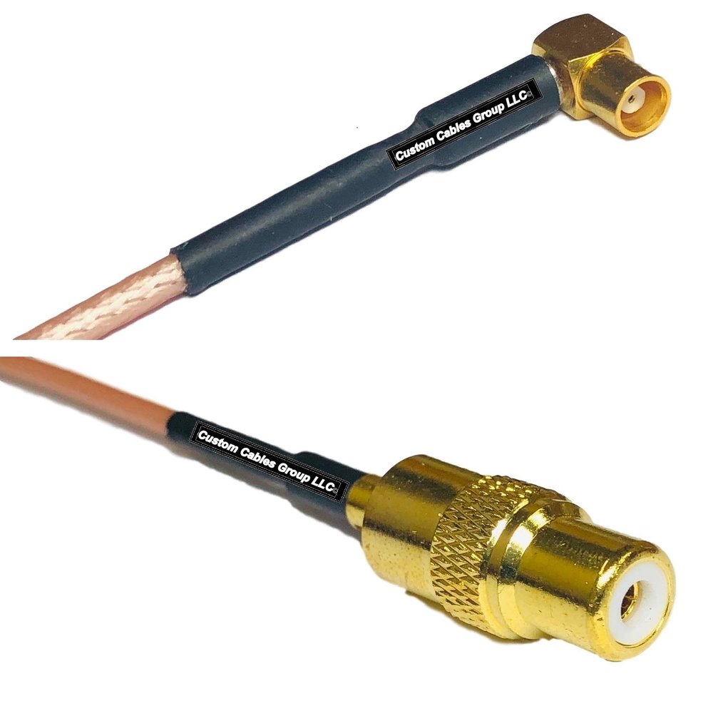 0.5 feet RG316 MCX Female Angle to RCA Female RF Pigtail Coaxial Cable