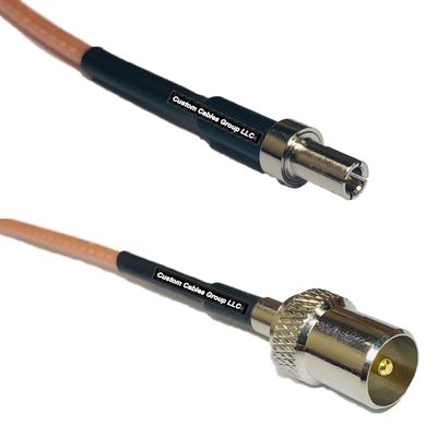 0.5 feet RG316 TS-9 Male to DVB TV Pal Male RF Pigtail Coaxial Cable