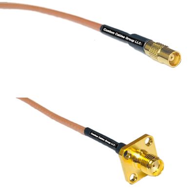 0.5 feet RG316 MCX Female to SMA Female Flange RF Pigtail Coaxial Cable