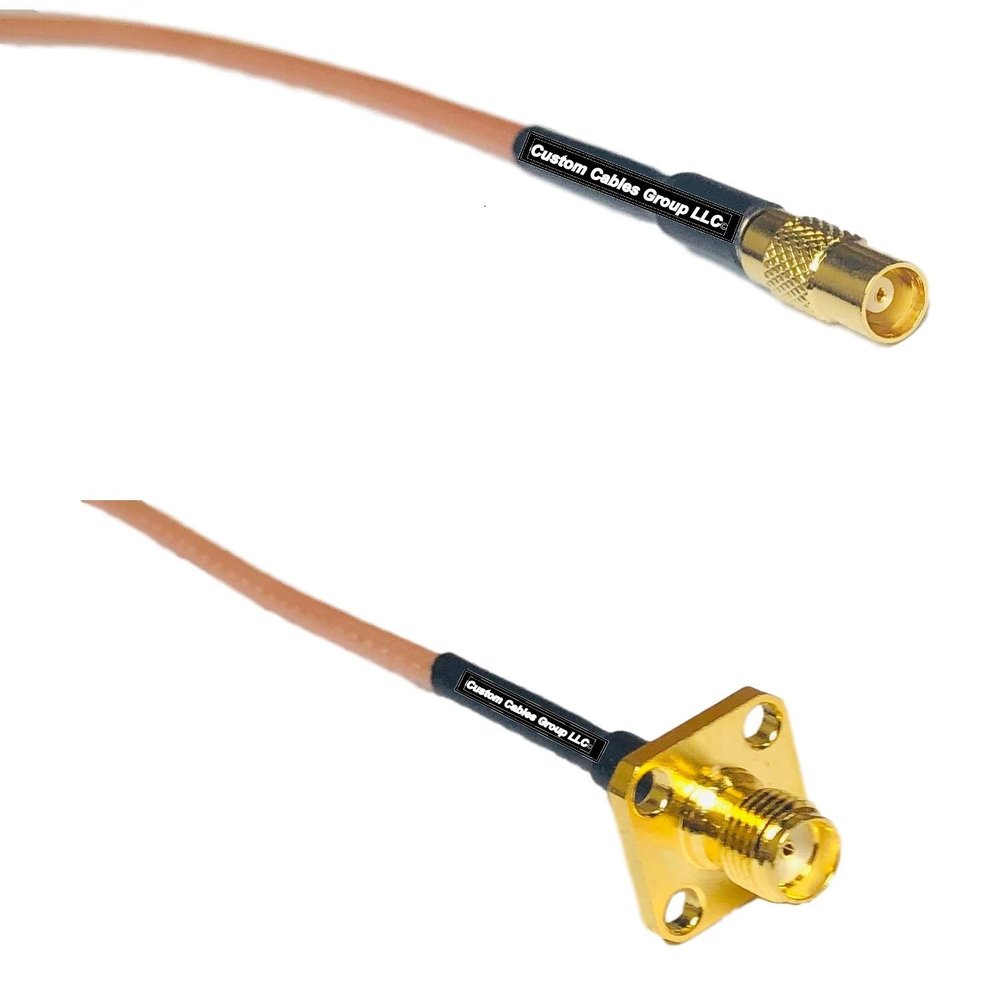 0.5 feet RG316 MCX Female to SMA Female Flange RF Pigtail Coaxial Cable