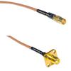 0.5 feet RG316 MCX Female to SMA Female Flange RF Pigtail Coaxial Cable view 1