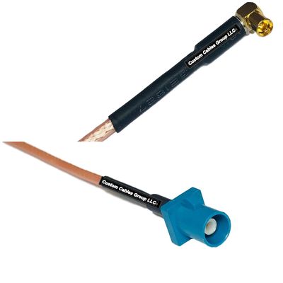 0.5 feet RG316 MMCX Female Angle to Fakra Z Male RF Pigtail Coaxial Cable