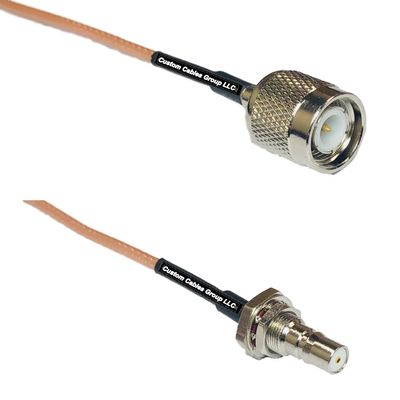 0.5 feet RG316 TNC Male to QMA Female Bulkhead RF Pigtail Coaxial Cable