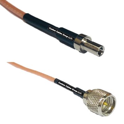 0.5 feet RG316 TS-9 Male to Mini UHF Male RF Pigtail Coaxial Cable