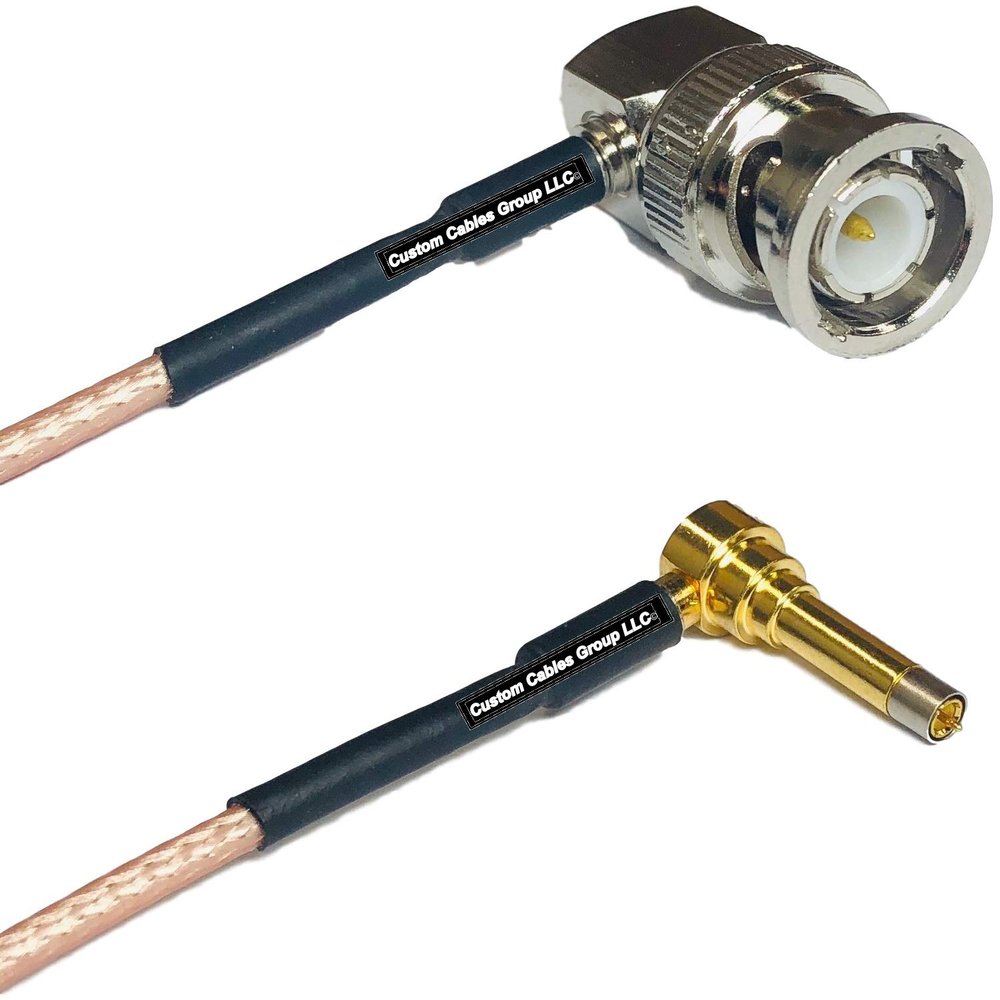 0.5 feet RG316 BNC Male Angle to MS156 Male Angle Long RF Pigtail Coaxial Cable