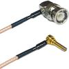 0.5 feet RG316 BNC Male Angle to MS156 Male Angle Long RF Pigtail Coaxial Cable view 1