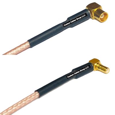 0.5 feet RG316 MCX Female Angle to SSMB Male Angle RF Pigtail Coaxial Cable
