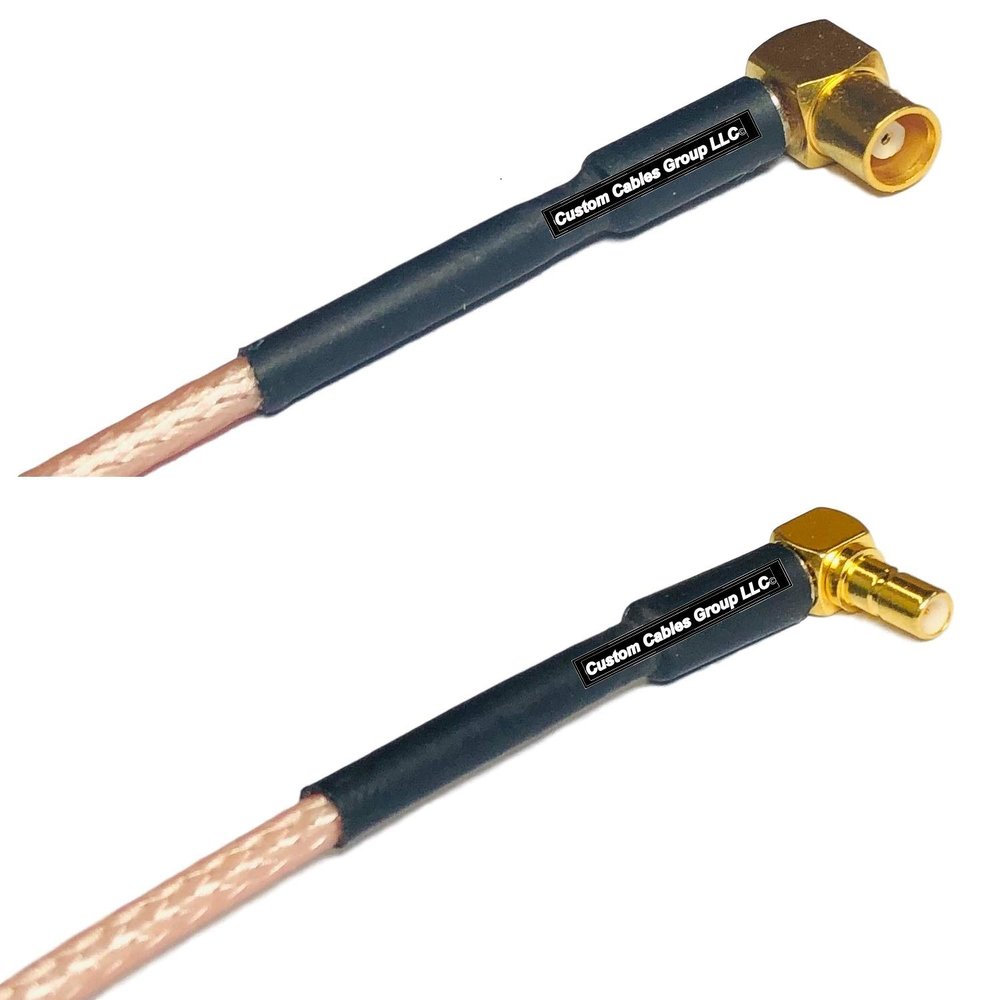 0.5 feet RG316 MCX Female Angle to SSMB Male Angle RF Pigtail Coaxial Cable