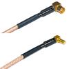 0.5 feet RG316 MCX Female Angle to SSMB Male Angle RF Pigtail Coaxial Cable view 1