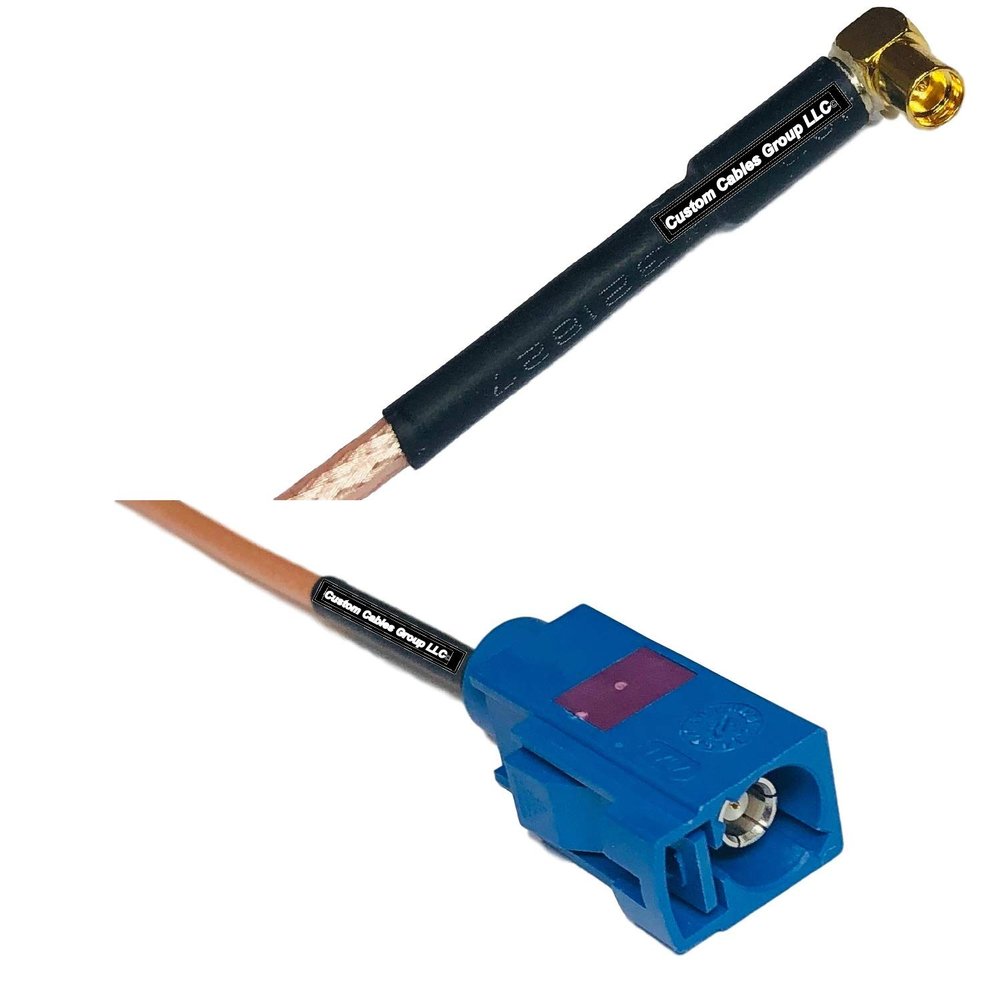 0.5 feet RG316 MMCX Female Angle to Fakra C Female RF Pigtail Coaxial Cable