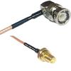 0.5 feet RG316 BNC Male Angle to SMA Female O-Ring RF Pigtail Coaxial Cable view 1