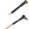 0.5 feet RG316 MMCX Female Angle to CRC9 Male Angle RF Pigtail Coaxial Cable view 1