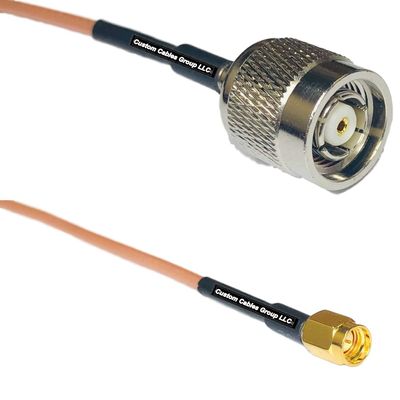 0.5 feet RG316 RP-TNC Male to SSMA Male RF Pigtail Coaxial Cable