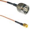 0.5 feet RG316 RP-TNC Male to SSMA Male RF Pigtail Coaxial Cable view 1