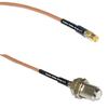 0.5 feet RG316 MMCX Female to F Female RF Pigtail Coaxial Cable view 1
