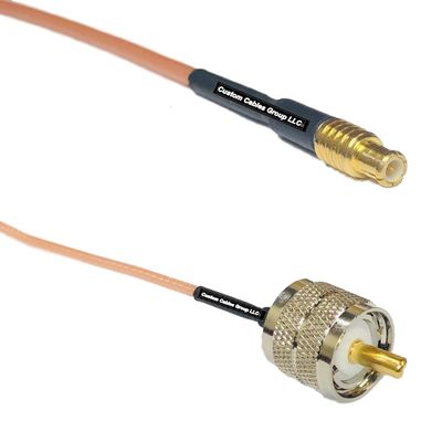 0.5 feet RG316 MCX Male to PL259 UHF Male RF Pigtail Coaxial Cable