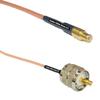 0.5 feet RG316 MCX Male to PL259 UHF Male RF Pigtail Coaxial Cable view 1