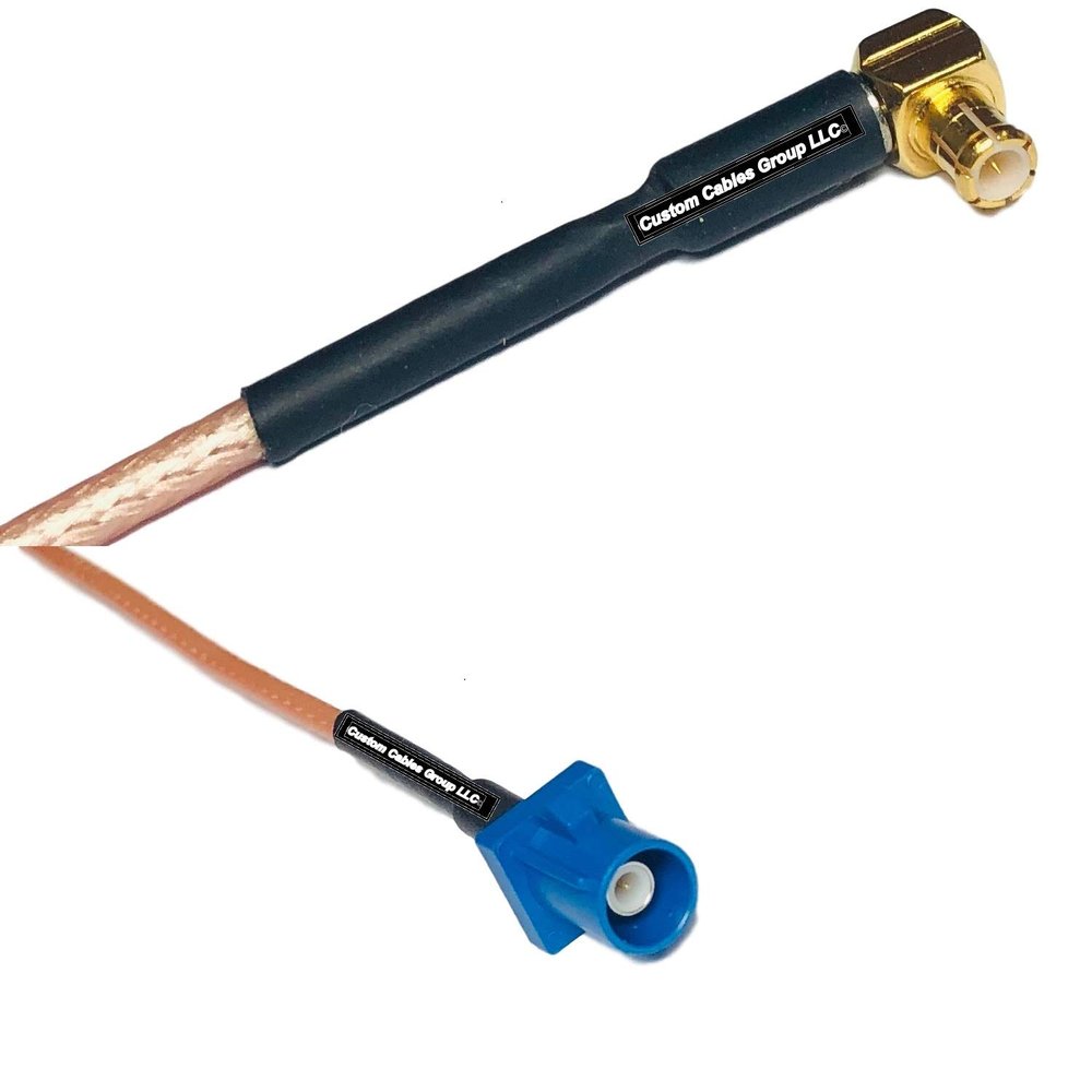 0.5 feet RG316 MCX Male Angle to Fakra C Male RF Pigtail Coaxial Cable