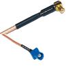 0.5 feet RG316 MCX Male Angle to Fakra C Male RF Pigtail Coaxial Cable view 1