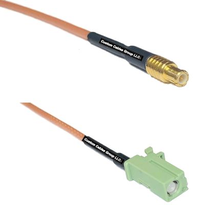 0.5 feet RG316 MCX Male to Avic Green Pioneer Jack RF Pigtail Coaxial Cable
