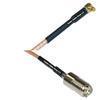 1 feet RG316 MMCX Male Angle to Mini UHF Female RF Pigtail Coaxial Cable view 1