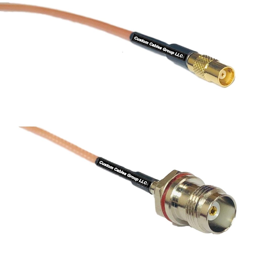 0.5 feet RG316 MCX Female to TNC Female Small Bulk RF Pigtail Coaxial Cable