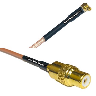 0.5 feet RG316 MMCX Male Angle to RCA Female RF Pigtail Coaxial Cable
