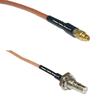 0.5 feet RG316 MMCX Male to QMA Female Bulkhead RF Pigtail Coaxial Cable view 1