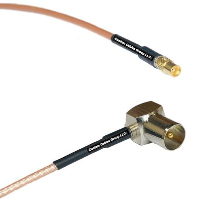 0.5 feet RG316 MMCX Female to DVB Pal Male Angle RF Pigtail Coaxial Cable
