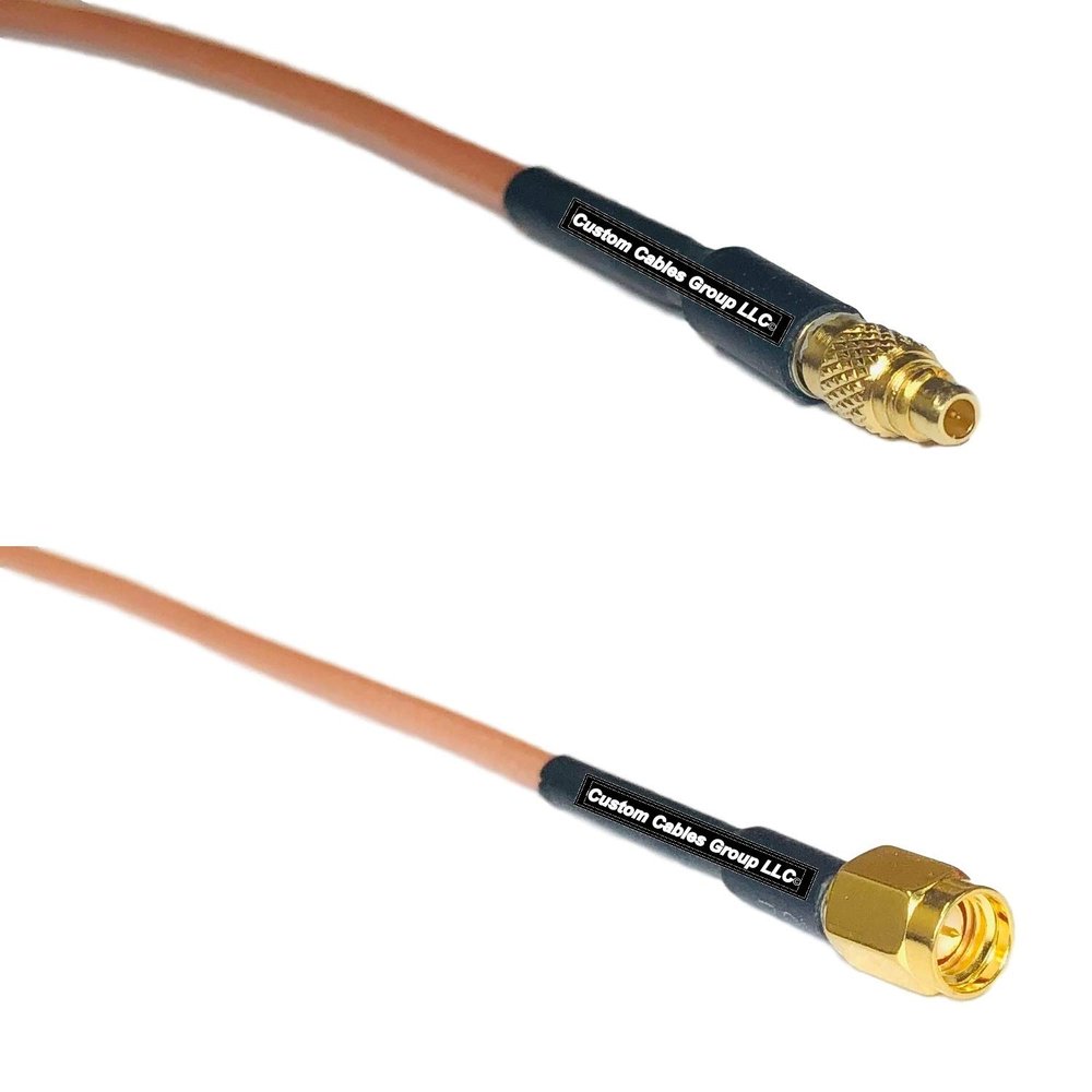 0.5 feet RG316 MMCX Male to SSMA Male RF Pigtail Coaxial Cable