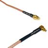 0.5 feet RG316 SMC Male to MC Card Male Angle RF Pigtail Coaxial Cable view 1