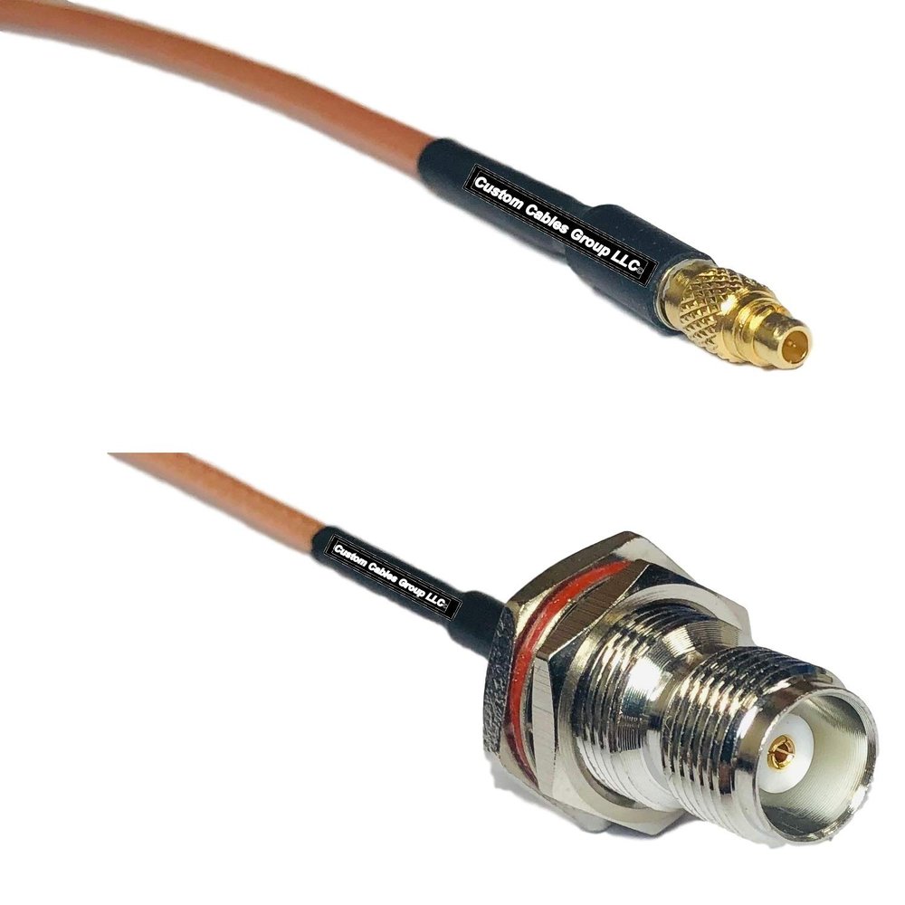 0.5 feet RG316 MMCX Male to TNC Female Bulkhead RF Pigtail Coaxial Cable
