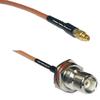 0.5 feet RG316 MMCX Male to TNC Female Bulkhead RF Pigtail Coaxial Cable view 1