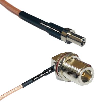 0.5 feet RG316 TS-9 Male to N Female Bulkhead Angle RF Pigtail Coaxial Cable
