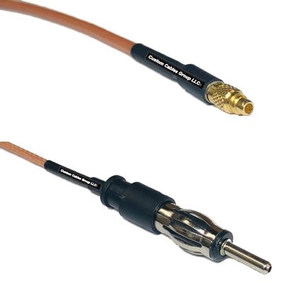 0.5 feet RG316 MMCX Male to AM/FM Male RF Pigtail Coaxial Cable