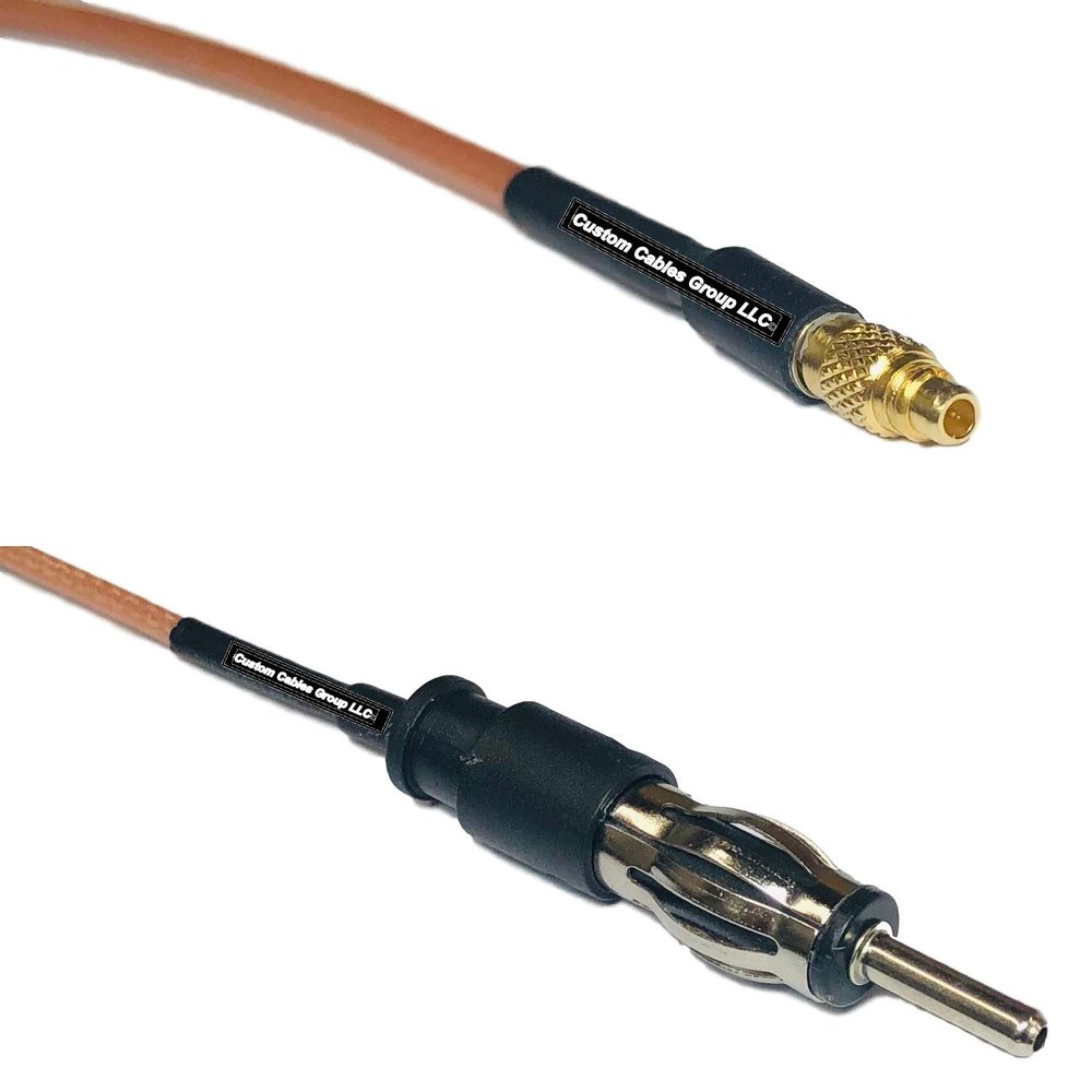 0.5 feet RG316 MMCX Male to AM/FM Male RF Pigtail Coaxial Cable