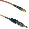 0.5 feet RG316 MMCX Male to AM/FM Male RF Pigtail Coaxial Cable view 1