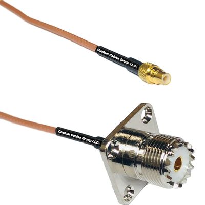 1 feet RG316 SMC Male to UHF Female Flange RF Pigtail Coaxial Cable