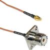 1 feet RG316 SMC Male to UHF Female Flange RF Pigtail Coaxial Cable view 1
