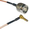 1 feet RG316 RP-TNC Male to MS156 Male Angle Long RF Pigtail Coaxial Cable view 1