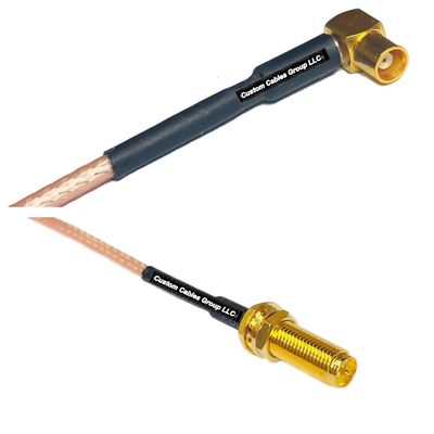 0.5 feet RG316 MCX Female Angle to RP-SMA Female Long RF Pigtail Coaxial Cable