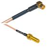 0.5 feet RG316 MCX Female Angle to RP-SMA Female Long RF Pigtail Coaxial Cable view 1