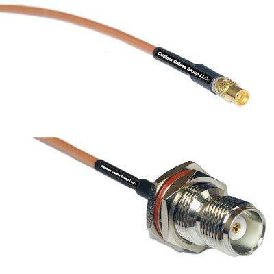 0.5 feet RG316 MMCX Female to TNC Female Bulkhead RF Pigtail Coaxial Cable