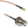 0.5 feet RG316 MMCX Female to TNC Female Bulkhead RF Pigtail Coaxial Cable view 1
