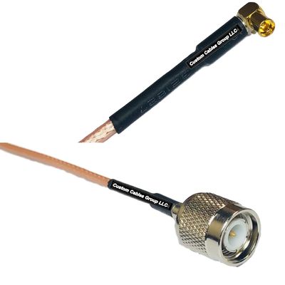 0.5 feet RG316 MMCX Female Angle to TNC Male RF Pigtail Coaxial Cable