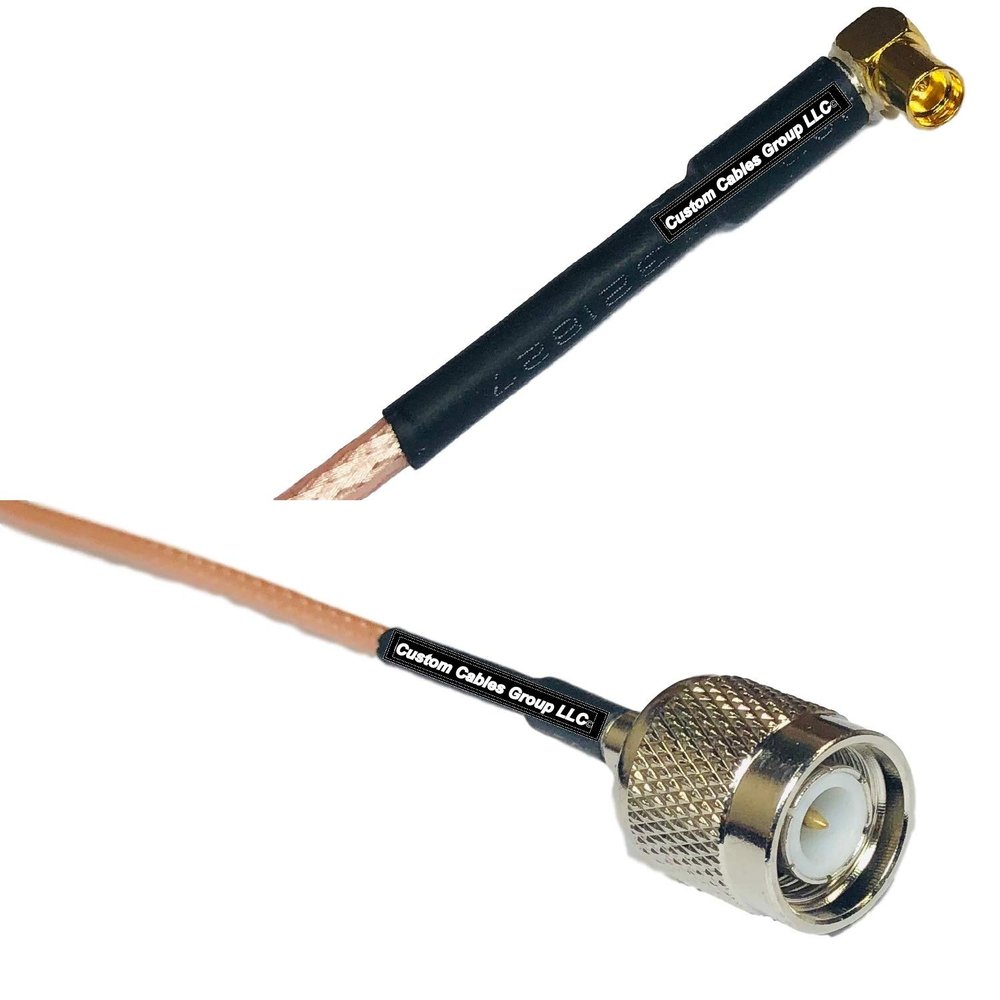 0.5 feet RG316 MMCX Female Angle to TNC Male RF Pigtail Coaxial Cable