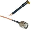 0.5 feet RG316 MMCX Female Angle to TNC Male RF Pigtail Coaxial Cable view 1