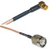 0.5 feet RG316 MCX Female Angle to TNC Male RF Pigtail Coaxial Cable view 1