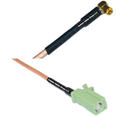 0.5 feet RG316 MMCX Female Angle to Avic Green Pioneer Jack RF Pigtail Coaxial Cable