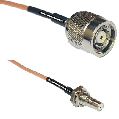 0.5 feet RG316 RP-TNC Male to QMA Female Bulkhead RF Pigtail Coaxial Cable